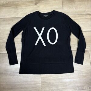 Banana Republic Women's XO Sweater Long Sleeve Pima Cotton Cashmere Black Size S
